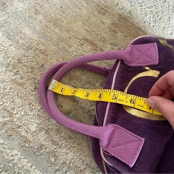 Victoria's Secret Vintage Y2K 90s Purse Handbag Purple Gold Velour - Picture 11 of 14